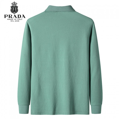 Replica Prada T-Shirts Long Sleeved For Men #1034702 $38.00 USD for Wholesale