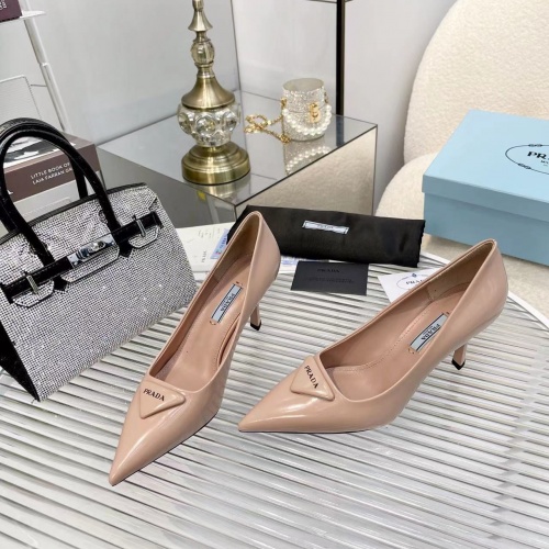 Replica Prada High-heeled Shoes For Women #1035043 $100.00 USD for Wholesale