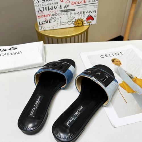Replica Dolce & Gabbana D&G Slippers For Women #1035211 $80.00 USD for Wholesale