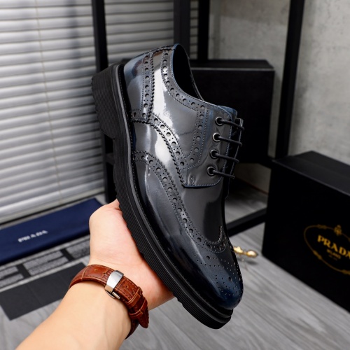 Replica Prada Leather Shoes For Men #1035388 $102.00 USD for Wholesale