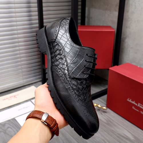 Replica Salvatore Ferragamo Leather Shoes For Men #1035393 $80.00 USD for Wholesale