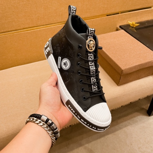 Replica Versace High Tops Shoes For Men #1035752 $80.00 USD for Wholesale