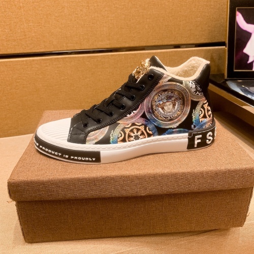 Replica Versace High Tops Shoes For Men #1035755 $82.00 USD for Wholesale