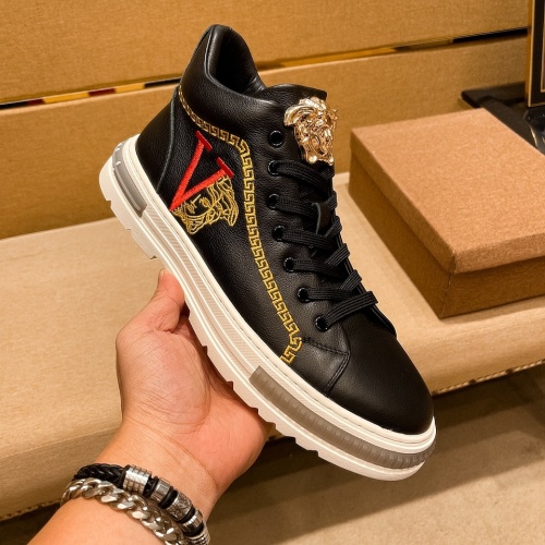 Replica Versace High Tops Shoes For Men #1035757 $82.00 USD for Wholesale