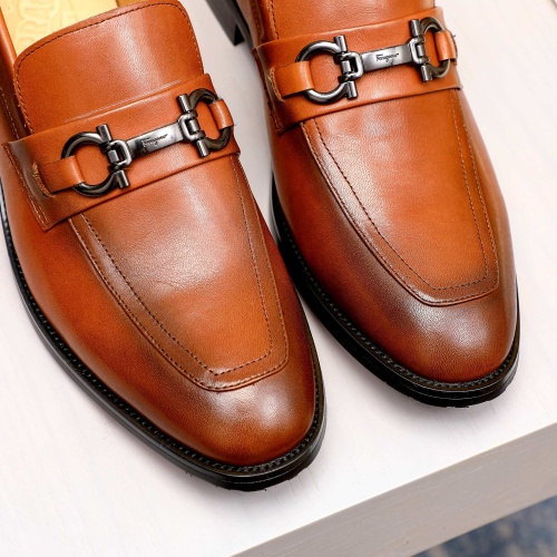 Replica Salvatore Ferragamo Leather Shoes For Men #1036535 $82.00 USD for Wholesale