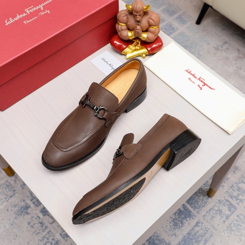 Replica Salvatore Ferragamo Leather Shoes For Men #1036536 $82.00 USD for Wholesale
