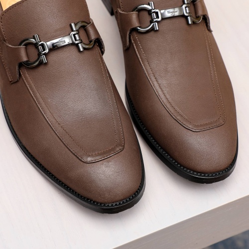 Replica Salvatore Ferragamo Leather Shoes For Men #1036536 $82.00 USD for Wholesale