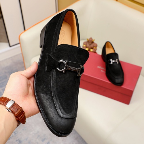 Replica Salvatore Ferragamo Leather Shoes For Men #1036537 $82.00 USD for Wholesale