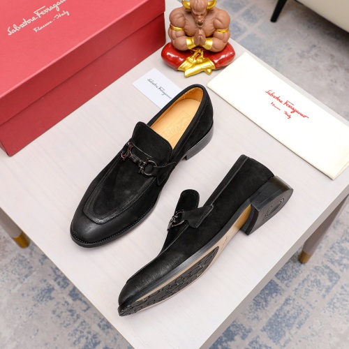 Replica Salvatore Ferragamo Leather Shoes For Men #1036537 $82.00 USD for Wholesale
