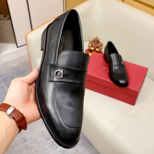 Replica Salvatore Ferragamo Leather Shoes For Men #1036544 $82.00 USD for Wholesale