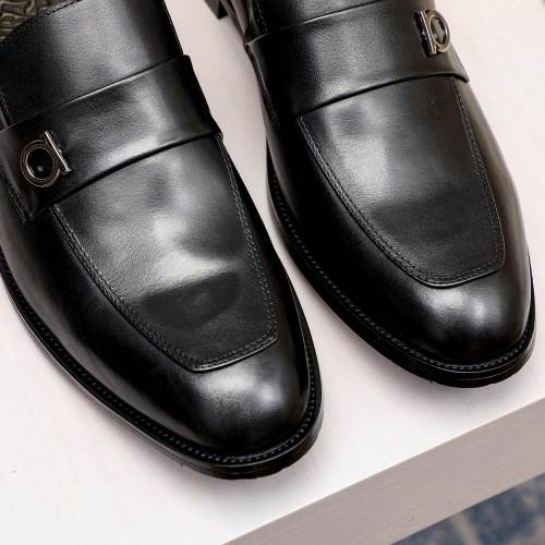 Replica Salvatore Ferragamo Leather Shoes For Men #1036544 $82.00 USD for Wholesale