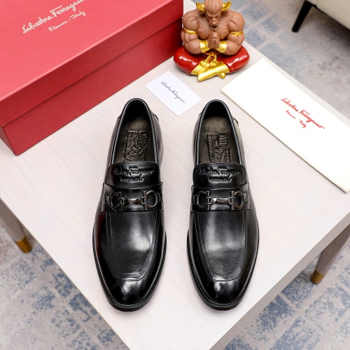 Replica Salvatore Ferragamo Leather Shoes For Men #1036547 $82.00 USD for Wholesale