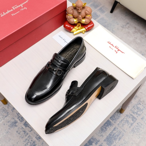 Replica Salvatore Ferragamo Leather Shoes For Men #1036547 $82.00 USD for Wholesale