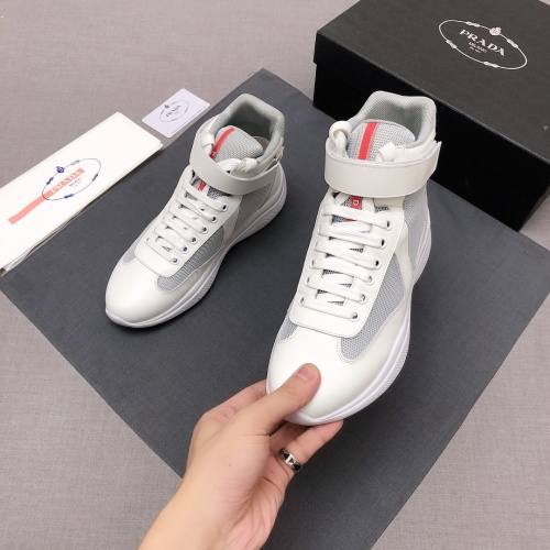 Replica Prada High Top Shoes For Men #1037960 $88.00 USD for Wholesale