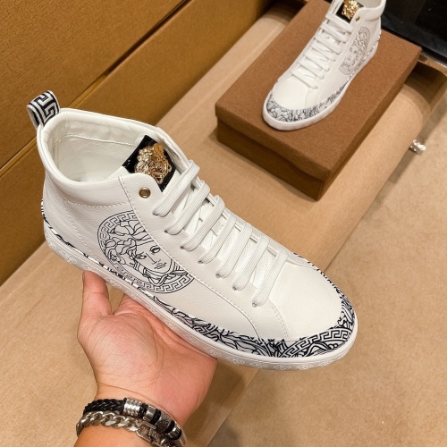 Replica Versace High Tops Shoes For Men #1038159 $80.00 USD for Wholesale