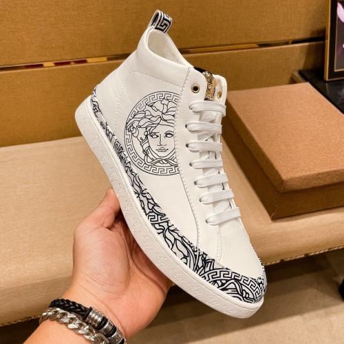 Replica Versace High Tops Shoes For Men #1038159 $80.00 USD for Wholesale