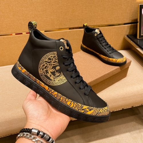Replica Versace High Tops Shoes For Men #1038160 $80.00 USD for Wholesale