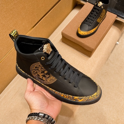 Replica Versace High Tops Shoes For Men #1038160 $80.00 USD for Wholesale