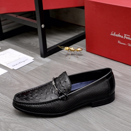 Replica Salvatore Ferragamo Leather Shoes For Men #1038238 $82.00 USD for Wholesale