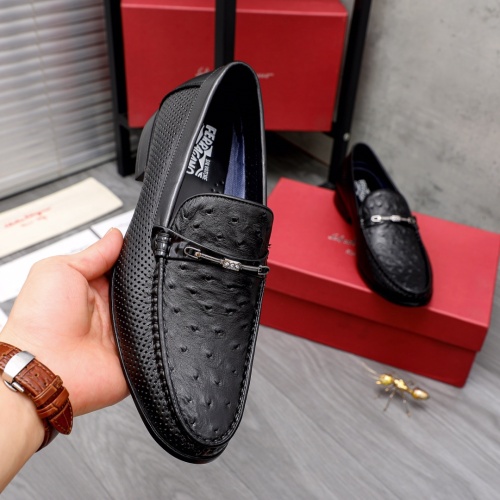 Replica Salvatore Ferragamo Leather Shoes For Men #1038238 $82.00 USD for Wholesale