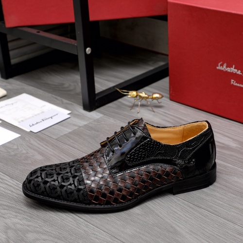 Replica Salvatore Ferragamo Leather Shoes For Women #1038239 $80.00 USD for Wholesale