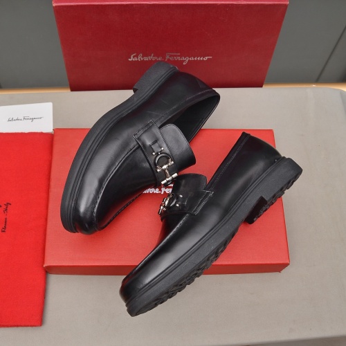 Replica Salvatore Ferragamo Leather Shoes For Men #1038277 $92.00 USD for Wholesale
