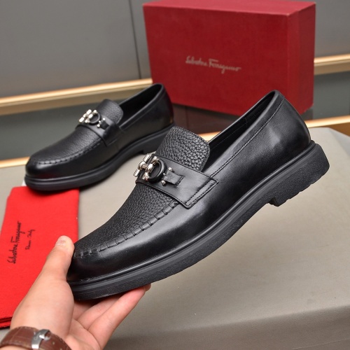 Replica Salvatore Ferragamo Leather Shoes For Men #1038278 $92.00 USD for Wholesale