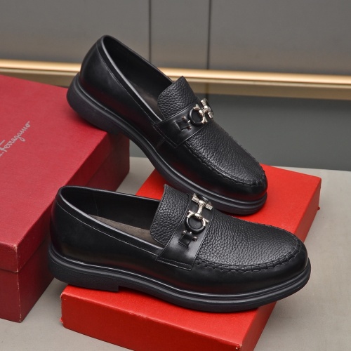 Replica Salvatore Ferragamo Leather Shoes For Men #1038278 $92.00 USD for Wholesale