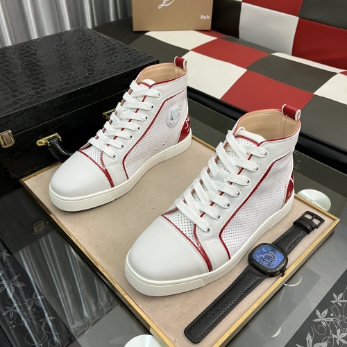 Christian Louboutin High Top Shoes For Men #1038348 $82.00 USD, Wholesale Replica Christian Louboutin High Top Shoes