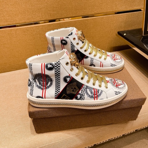 Versace High Tops Shoes For Men #1038354 $80.00 USD, Wholesale Replica Versace High Tops Shoes