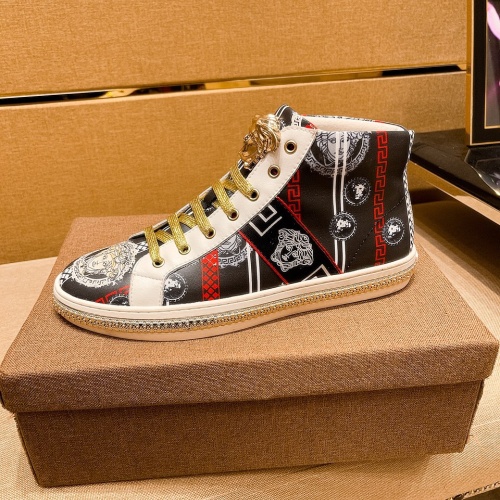 Replica Versace High Tops Shoes For Men #1038355 $80.00 USD for Wholesale