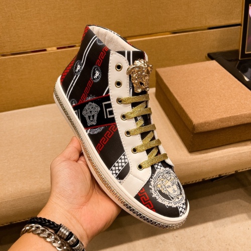 Replica Versace High Tops Shoes For Men #1038355 $80.00 USD for Wholesale
