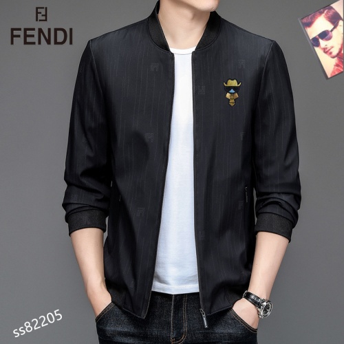Replica Fendi Jackets Long Sleeved For Men #1038456 $60.00 USD for Wholesale