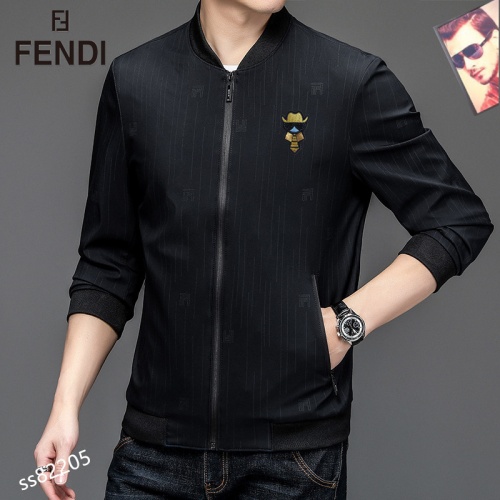 Replica Fendi Jackets Long Sleeved For Men #1038456 $60.00 USD for Wholesale