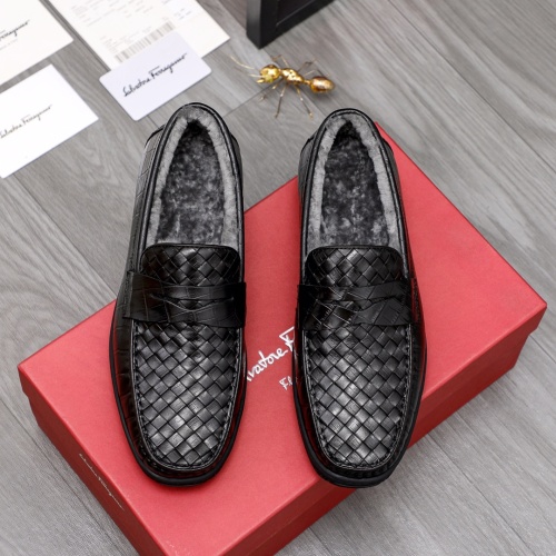 Replica Salvatore Ferragamo Leather Shoes For Men #1038607 $82.00 USD for Wholesale
