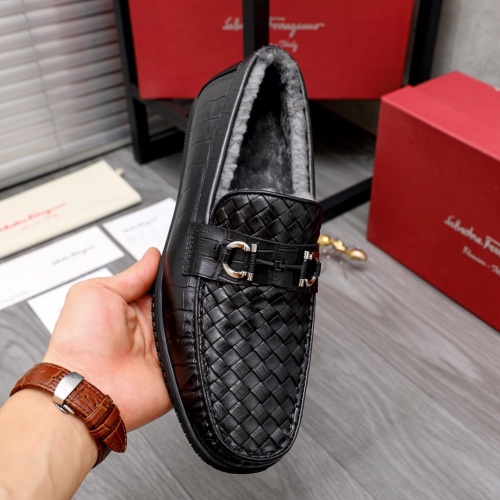 Replica Salvatore Ferragamo Leather Shoes For Men #1038608 $82.00 USD for Wholesale