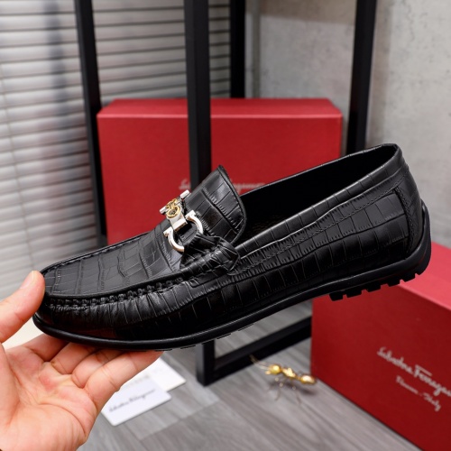Replica Salvatore Ferragamo Leather Shoes For Men #1038616 $82.00 USD for Wholesale