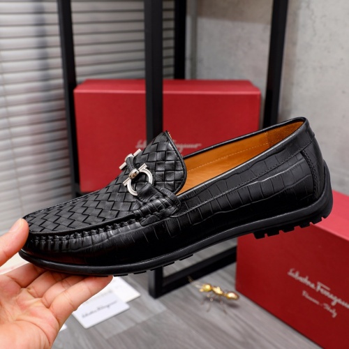 Replica Salvatore Ferragamo Leather Shoes For Men #1038621 $82.00 USD for Wholesale