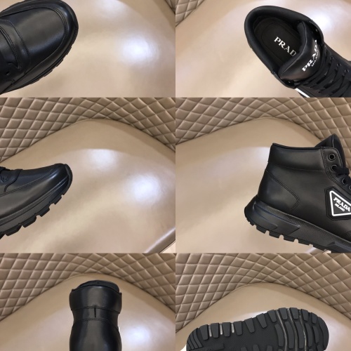 Replica Prada High Top Shoes For Men #1038702 $82.00 USD for Wholesale