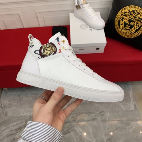 Replica Versace High Tops Shoes For Men #1038708 $82.00 USD for Wholesale