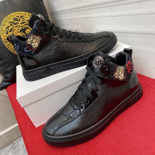 Replica Versace High Tops Shoes For Men #1038709 $82.00 USD for Wholesale