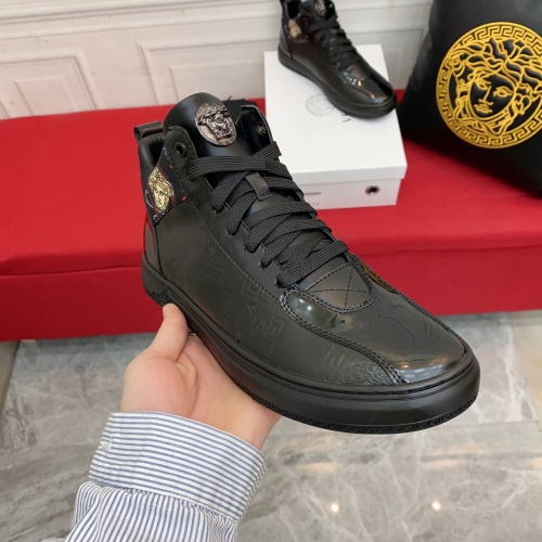 Replica Versace High Tops Shoes For Men #1038709 $82.00 USD for Wholesale