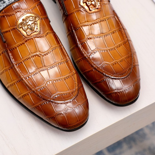 Replica Versace Leather Shoes For Men #1038733 $82.00 USD for Wholesale