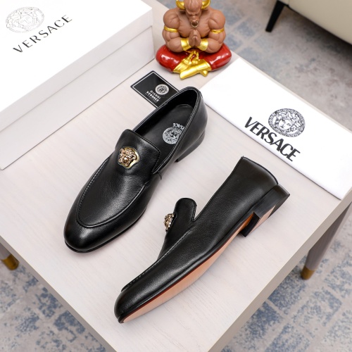 Replica Versace Leather Shoes For Men #1038735 $82.00 USD for Wholesale