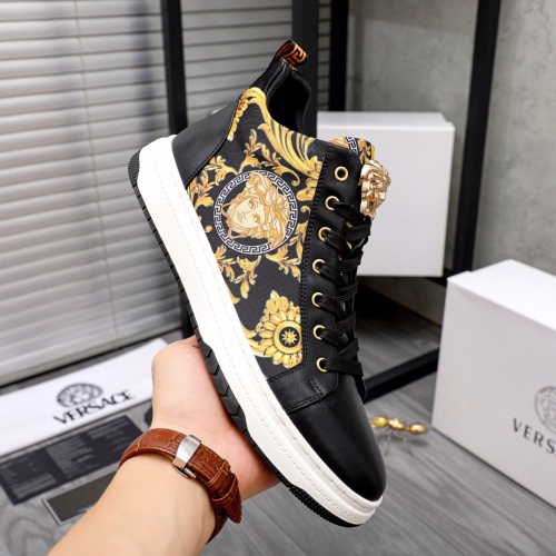 Replica Versace High Tops Shoes For Men #1038867 $76.00 USD for Wholesale