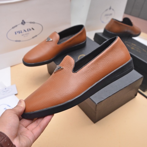 Replica Prada Leather Shoes For Men #1040078 $98.00 USD for Wholesale