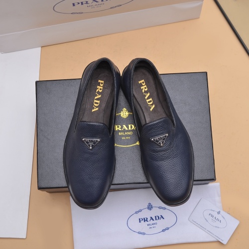 Replica Prada Leather Shoes For Men #1040079 $98.00 USD for Wholesale