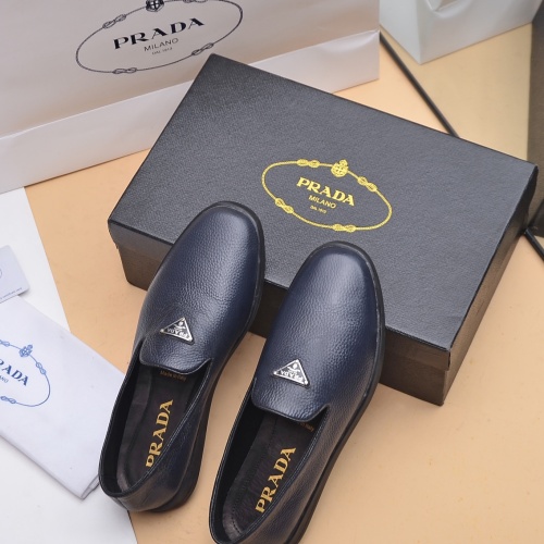 Replica Prada Leather Shoes For Men #1040079 $98.00 USD for Wholesale