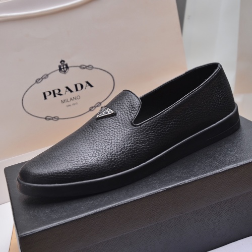 Replica Prada Leather Shoes For Men #1040080 $98.00 USD for Wholesale