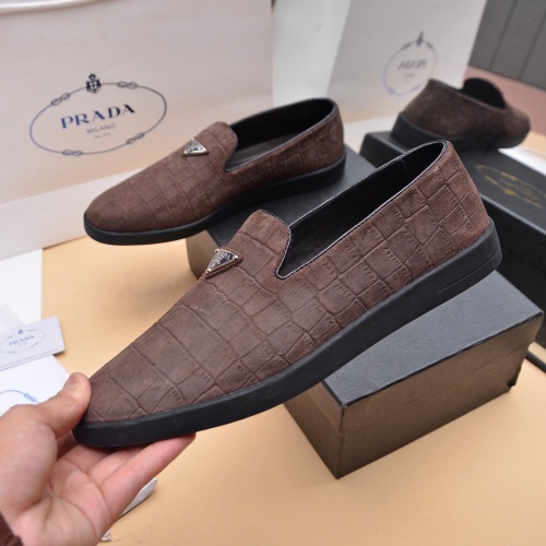 Replica Prada Leather Shoes For Men #1040081 $98.00 USD for Wholesale